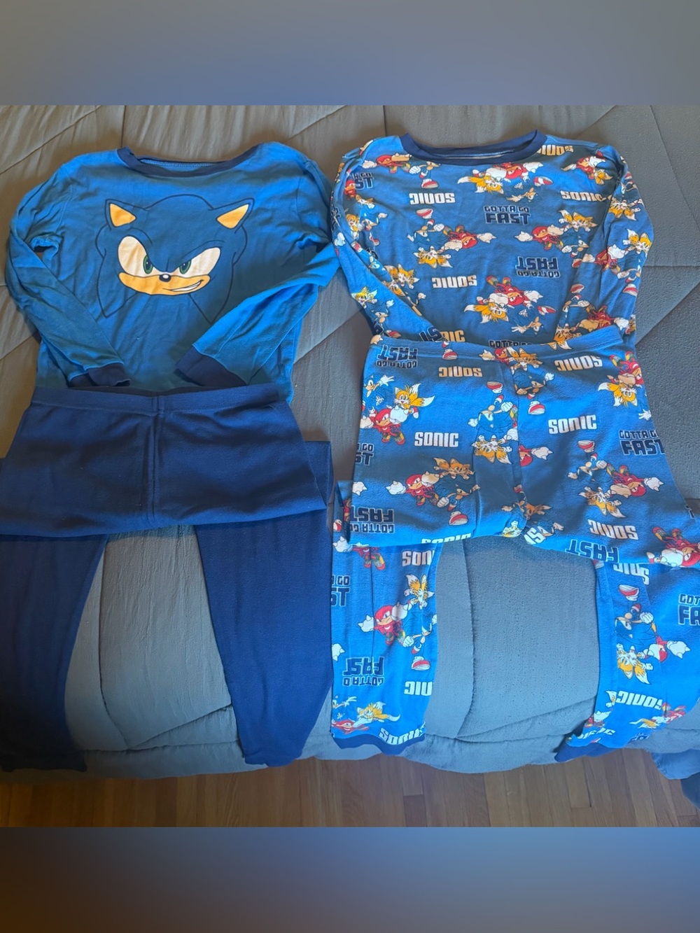Sonic the Hedgehog Blue Kids Pajama Set - 2pc (Set of 2)